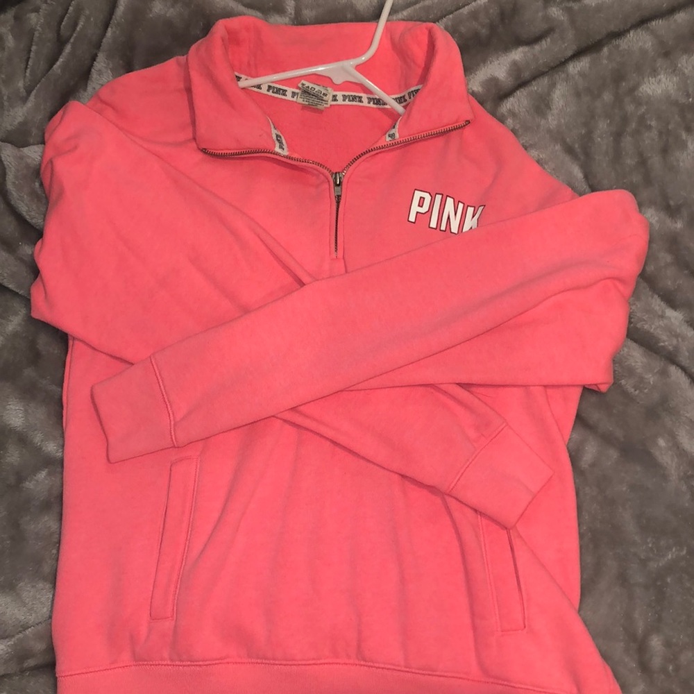 PINK 3/4 zip sweatshirt